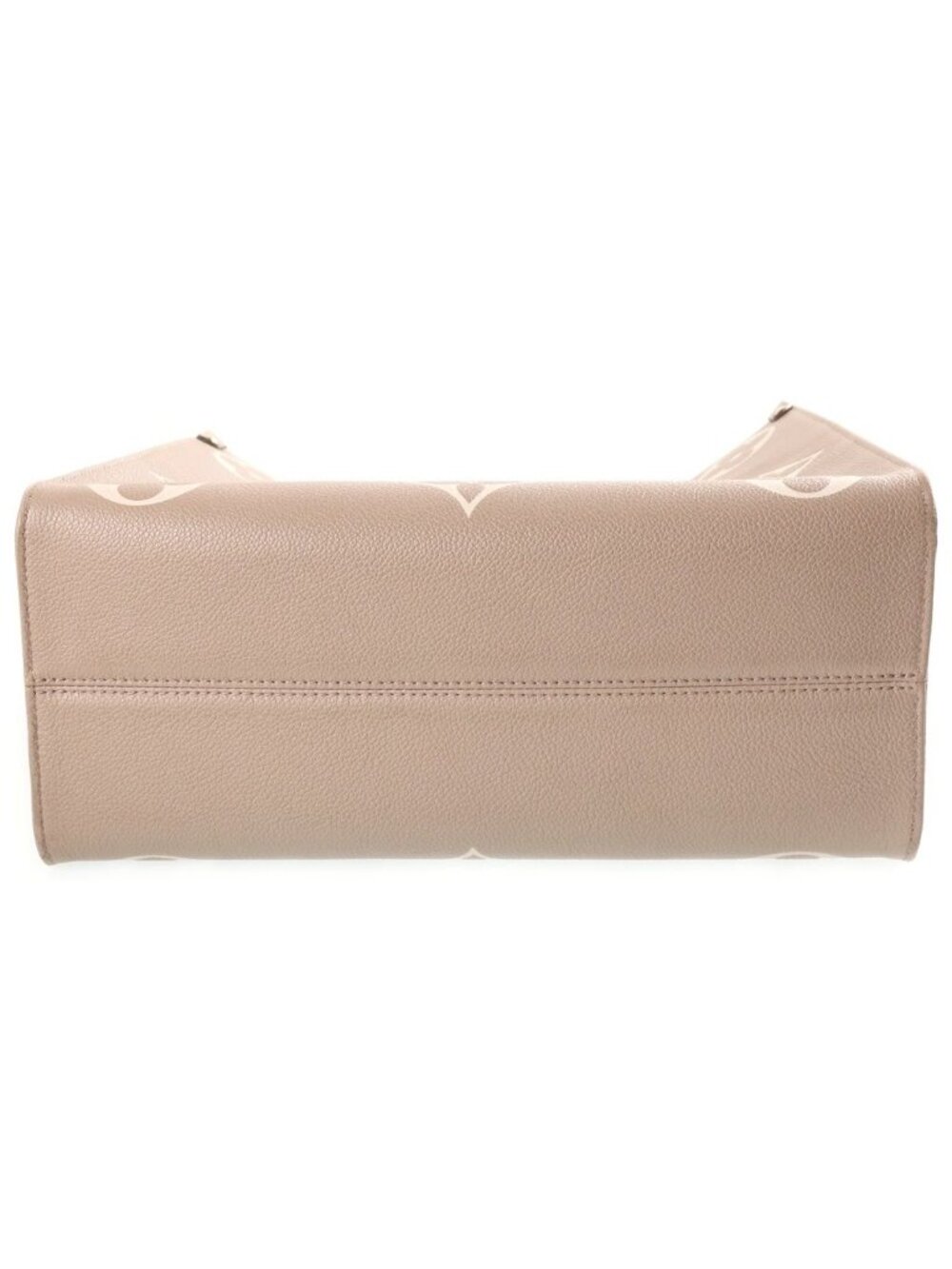 Louis Vuitton Bicolor Monogram Empreinte On The Go MM Tourterelle Cream Handbag - Picture 4 of 9